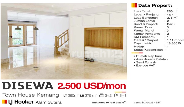  Rumah Baru di Town House Kemang, Kemang 2