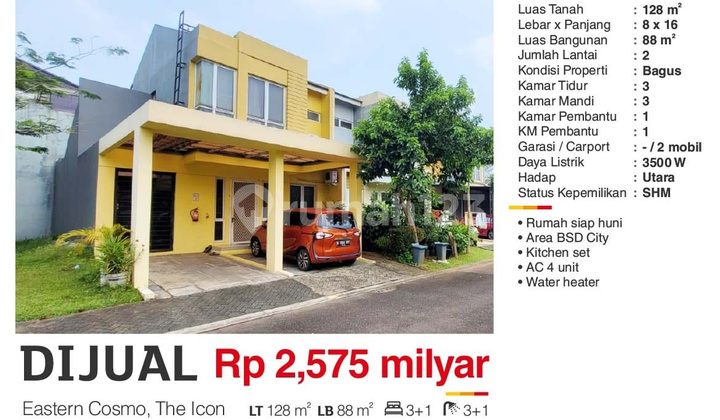 Rumah di Eastern Cosmo, BSD The Icon Bagus Rumah di Eastern Cosmo, BSD The Icon Bagus