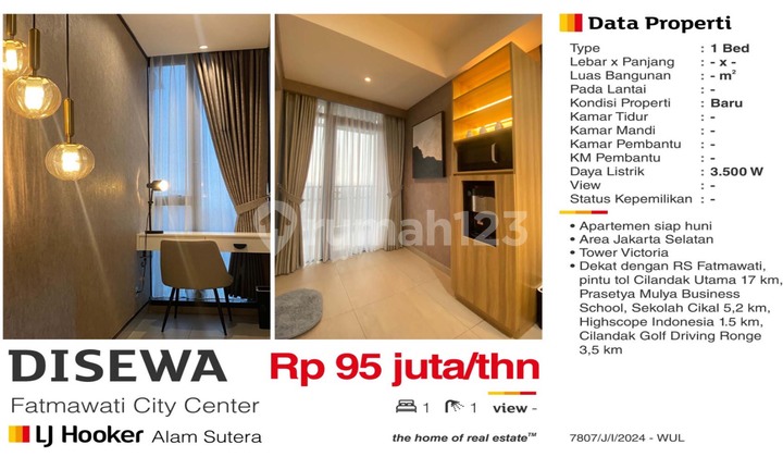 Apartemen Fatmawati City Center 1 Kamar Tidur Apartemen Fatmawati City Center 1 Kamar Tidur