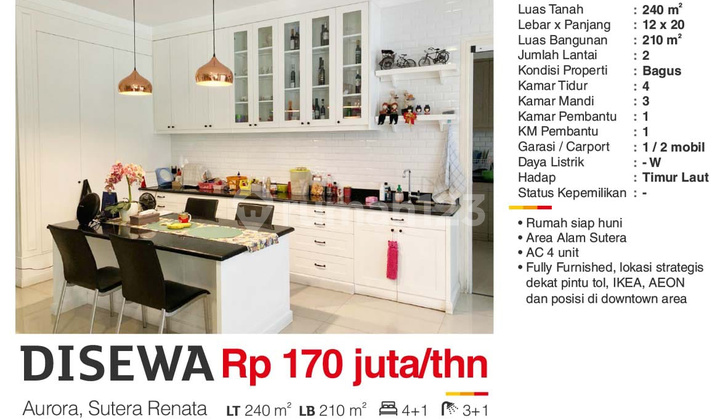  Rumah di Sutera Aurora, Alam Sutera Bagus 2