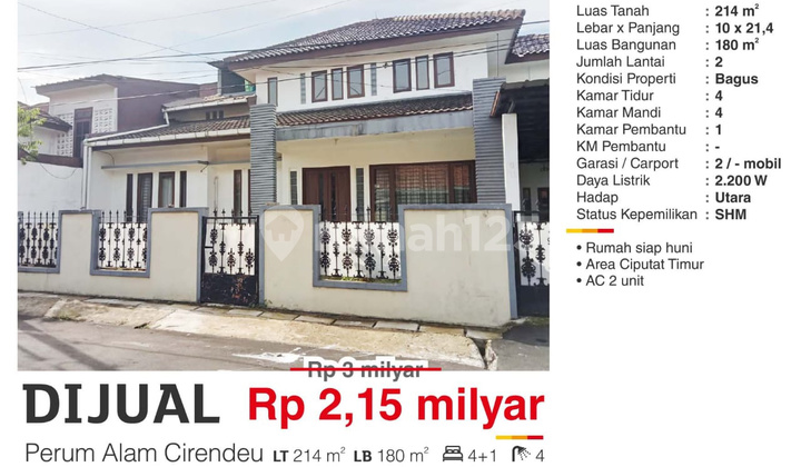  Rumah di Perum Alam Cireundeu, Ciputat Timur