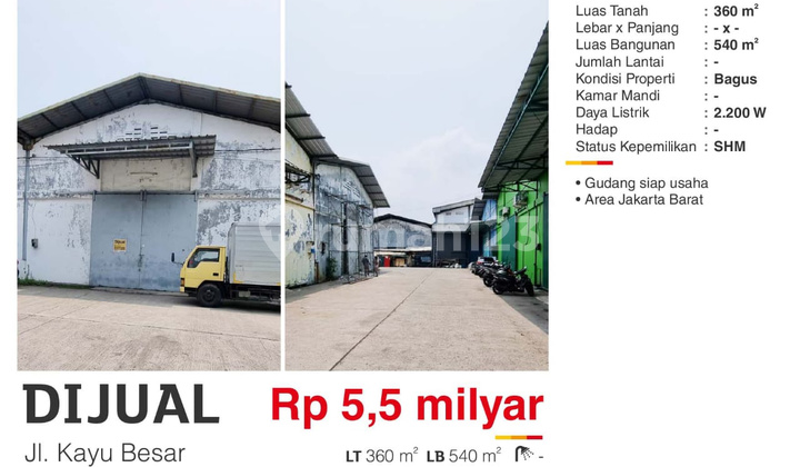 Gudang di Jl. Kayu Besar, Jakarta Barat