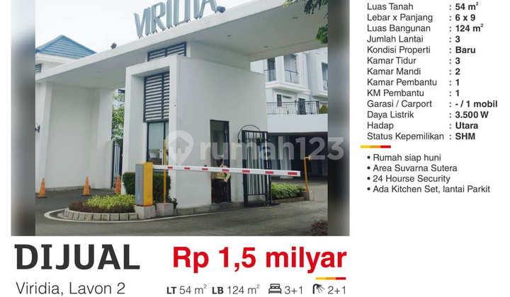 Rumah di Viridia, Lavon 2, Suvarna Sutera Rumah di Viridia, Lavon 2, Suvarna Sutera