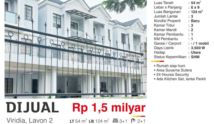  Rumah di Viridia, Lavon 2, Suvarna Sutera 2