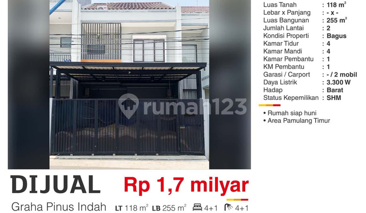  Rumah di Graha Pinus Indah, Pamulang Bagus 1