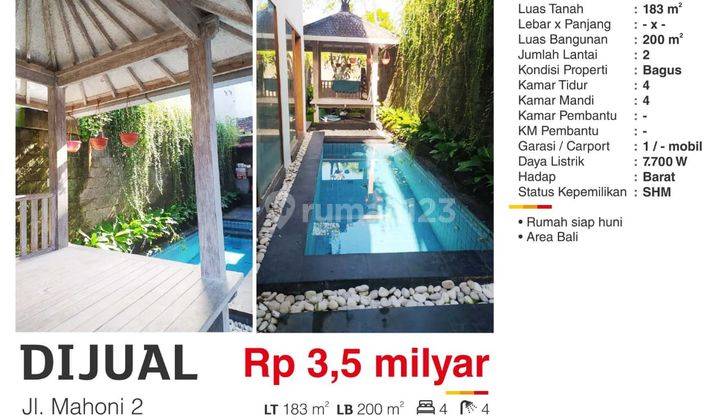  Rumah di Jl. Mahoni 2, Mumbul, Bali Furnished 1