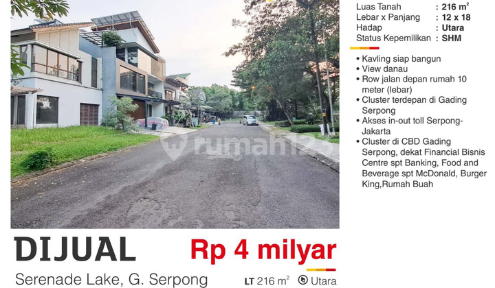  Rumah di Serenade Lake, Gading Serpong Bagus 2