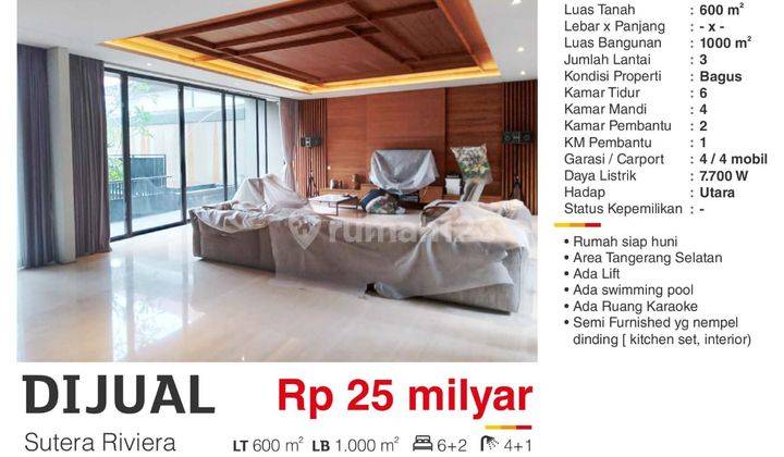  Rumah di Sutera Riviera, Alam Sutera Cantik 1