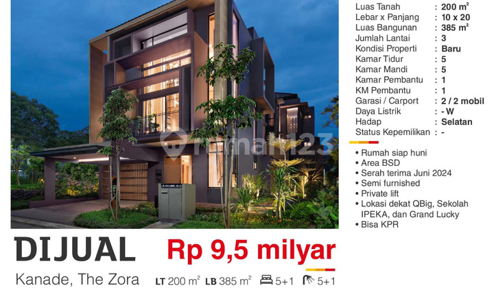 Rumah Cantik di Kanade, The Zora, BSD City Rumah Cantik di Kanade, The Zora, BSD City