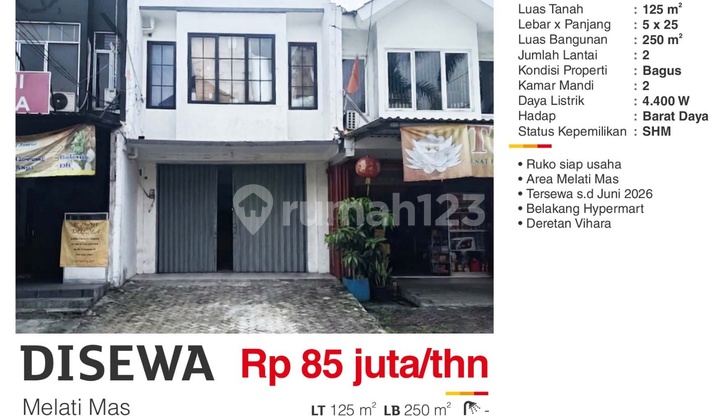 Shop house, in Villa Melati Mas, Ready for Business in a Crowded Location 1