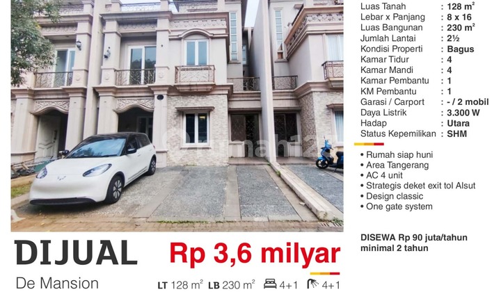 Rumah De Mansion Di Alam Sutera Bagus Cantik