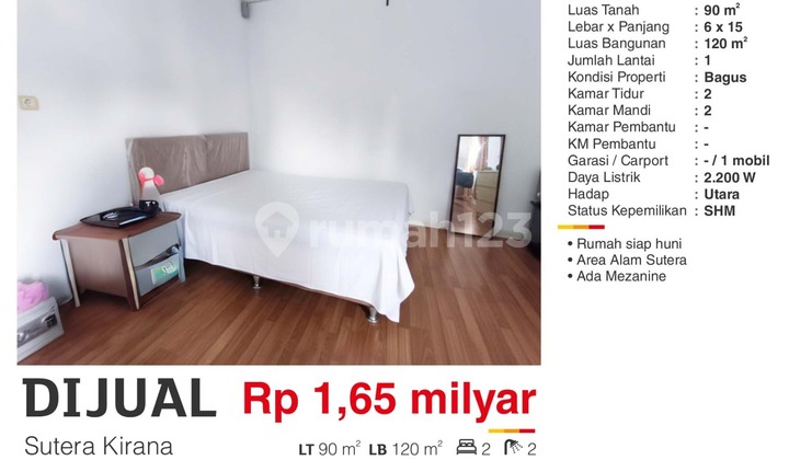 Rumah Di Alam Sutera Murah Bagus Siap Huni