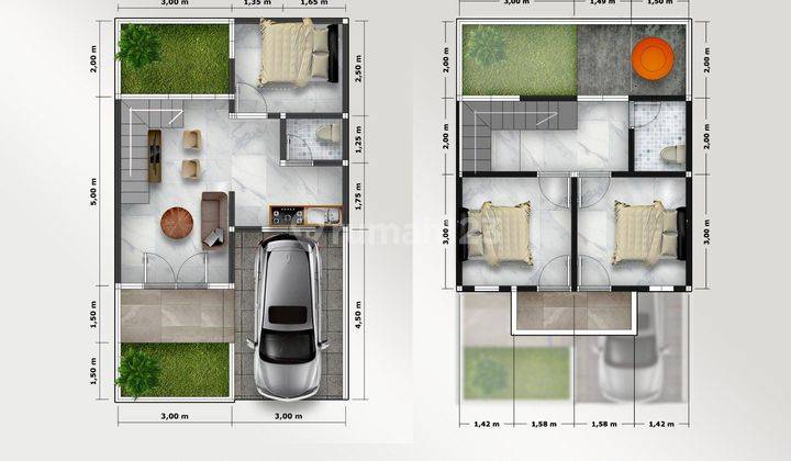 Spesial 5 unit pertama!!!! Design Eropa modern dengan view terbaik pegunungan... di Cihanjuang Rumah 2 Lantai 2