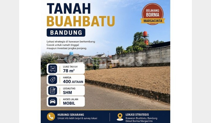 (Fruit land) Buahbatu Bandung Ready to Build Legal Status SHM