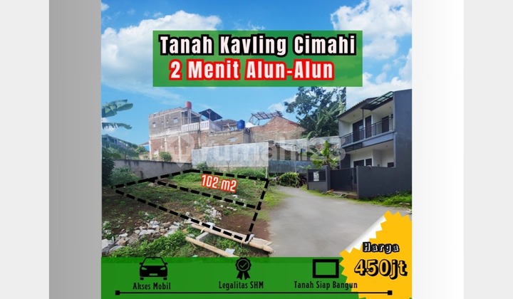 DIJUAL TANAH SIAP BANGUN 2 MENIT ALUN-ALUN CIMAHI