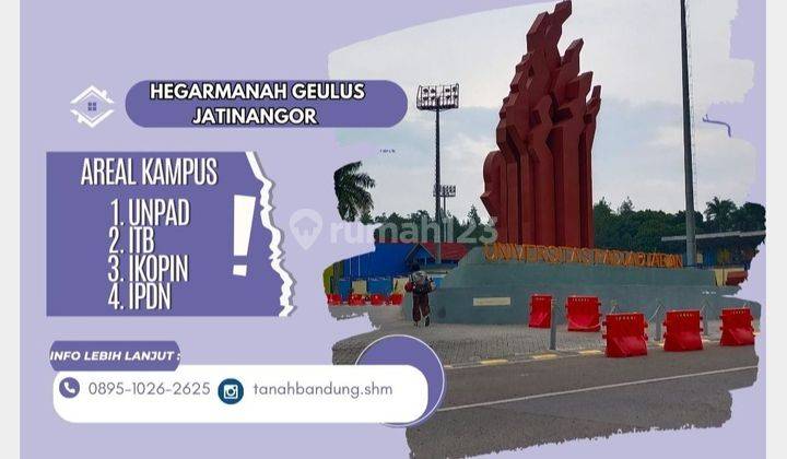 Jual Tanah di Jatinangor, Sumedang Areal Kampus UNPAD 1