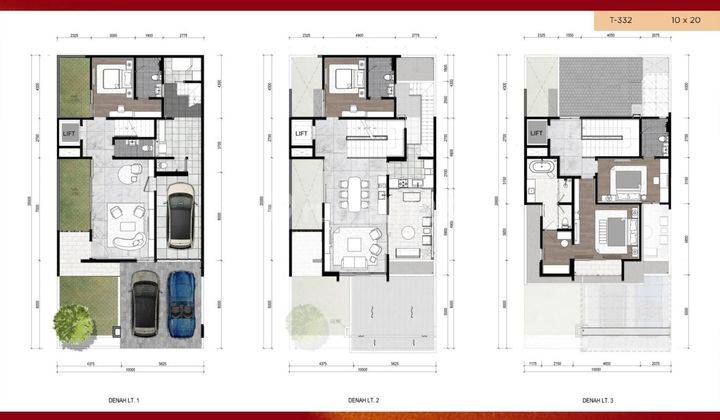 Dijual rumah3lt cluster RICHMOND sudah ada lift,baru launching di kota wisata cibubur 2