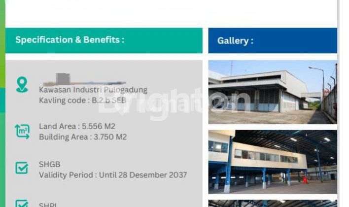 GUDANG DIKAWASAN INDUSTRI PULOGADUNG