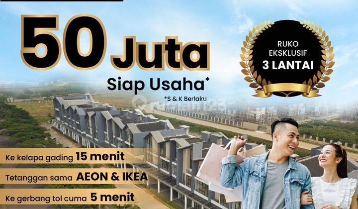 Ruko New East di Cakung Timur dekat IKEA & AEON Siap Usaha 1