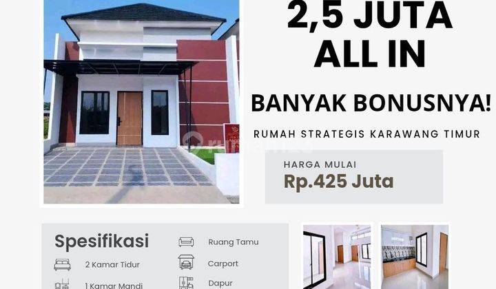 RUMAH KLARI KARAWANG TIMUR PROMO KPR 2,5 JUTA ALL IN KEREN MURAH. 1