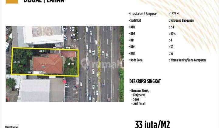 Tanah di Arjuna Utara Tomang Dekat Central Park, Taman Anggrek 1