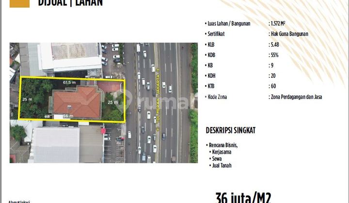 Tanah di Arjuna Utara Tomang Dekat Central Park, Taman Anggrek 1