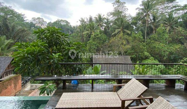 Villa modern ubud dengan view sungai dan hutan tropis  2