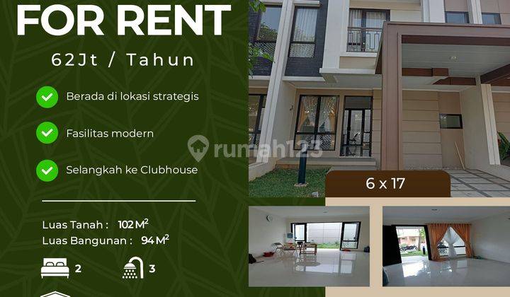 Disewakan Rumah 2 Lantai Semi Furnished Podomoro Park 1