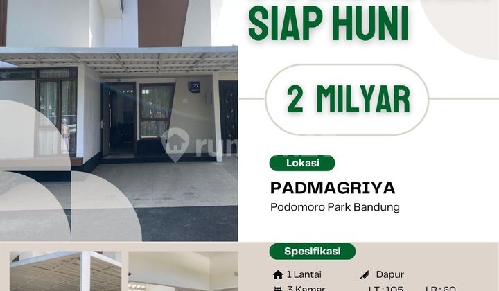 Dijual Rumah Siap Huni Di Podomoro Park Bandung 2M Nego