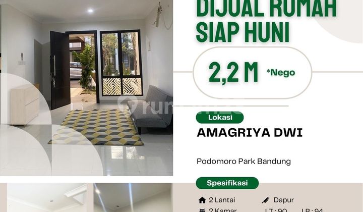 For Sale 2-Story House Podomoro Park Bandung Cluster Amagriya