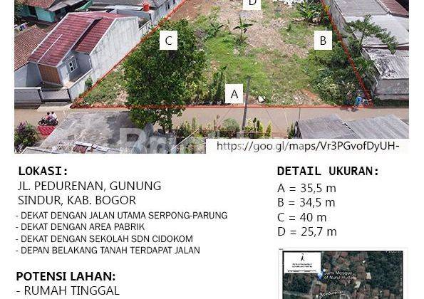 Tanah di jalan Pedurenan gunung Sindur kabupaten Bogor 1