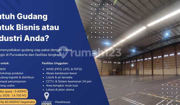 Warehouse for Rent in Purwakarta