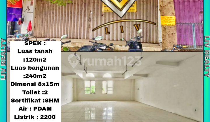 Disewakan ruko strategis pinggir jalan, Cocok buat usaha. 1