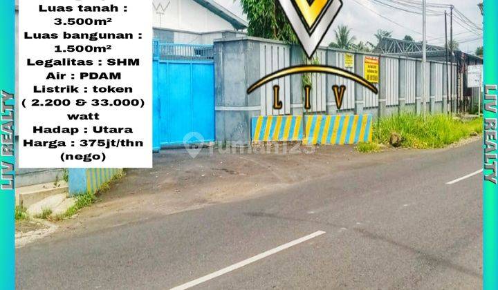 Disewakan kantor & gudang strategis, akses jalan lebar 4,5m 1