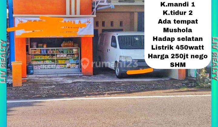 Dijual rumah + toko padat penduduk, pinggi jalan 1