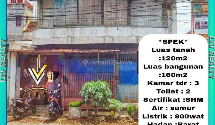 Dijual rumah+toko 2 lantai, strategis buat usaha&hunian. 1