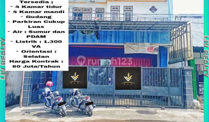 Dikontrakan ruko 3 lantai strategis area Kota. 1