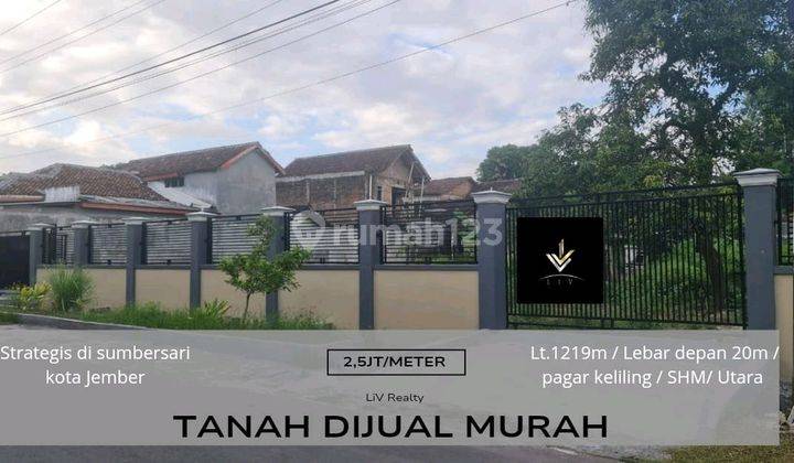 Dijual Tanah Daerah Sumbersari  1