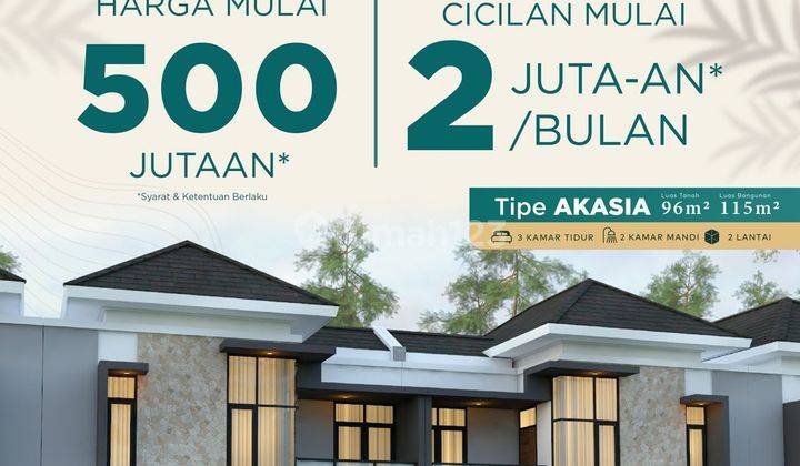 Rumah 2 Lantai Harga 1 lantai di Villa Taman Bunga Batujajar KBB 1