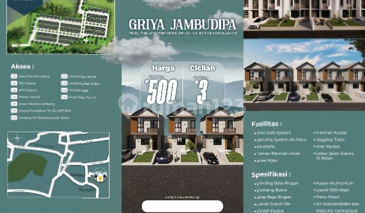 Dapatkan Rumah 2 Lantai Harga 1 Lantai di Griya Jambudipa Bandung Barat