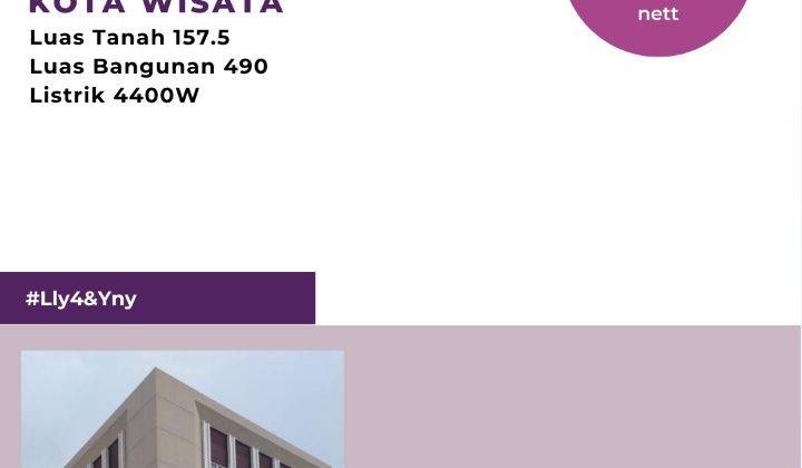 Disewa Ruko Baru Dikotawisata Cibubur 1