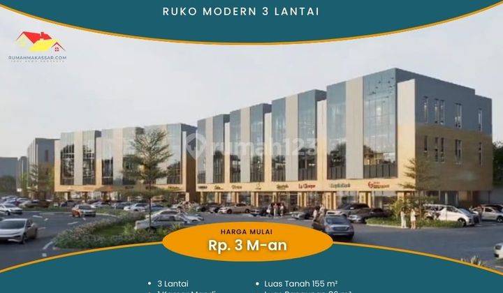 Dijual Ruko 3 Lantai Unit Terbatas Lokasi Strategis Dekat Tol 1