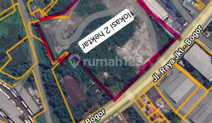 Land for Rent, 2 Hectares, on Jl Raya Ciputat Parung