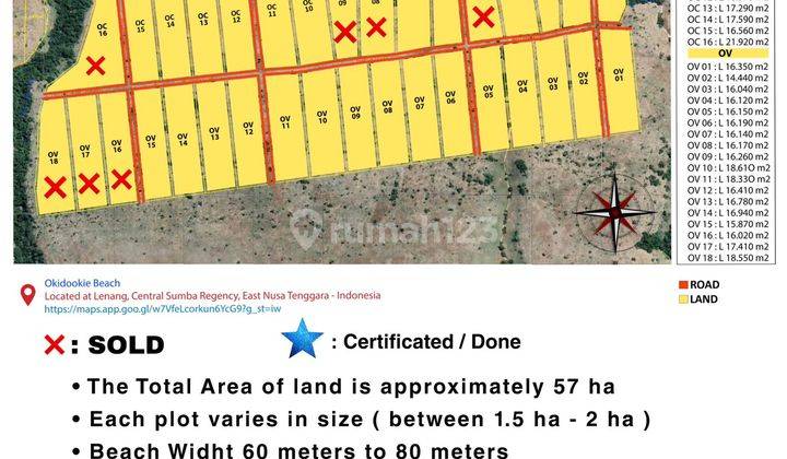 Jual cepat Tanah Investasi di Sumba Tengah Ntt Okidookie Beach 6