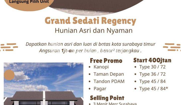 GRAND SEDATI REGENCY HUNIAN ASRI DAN NYAMAN DI BATAS KOTA SURABAYA 1