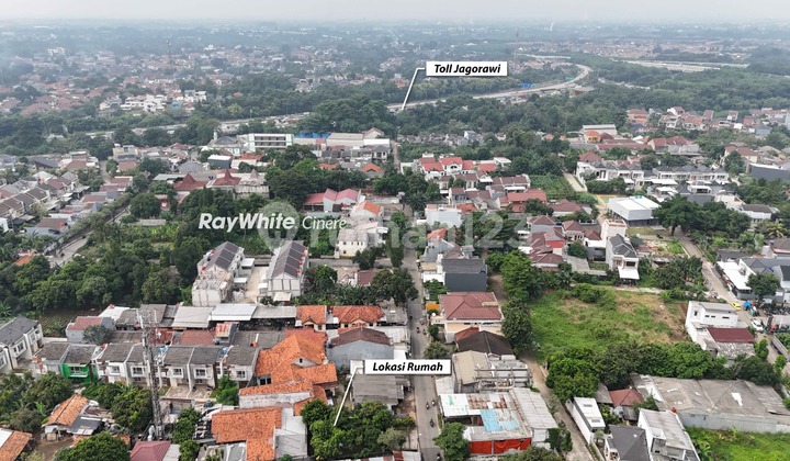 Dijual Tanah Strategis Luas 939 m2 Bonus 3 Bangunan Dekat Stasiun LRT Harjamukti Depok