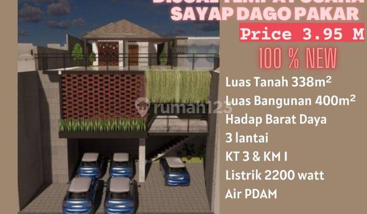 Rumah di sayap Dago 3 Lantai HGB Baru cocok untuk usaha 1