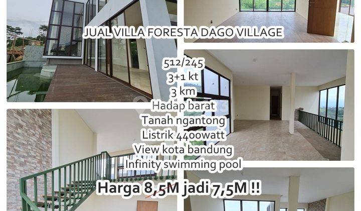 Villa di Dago Village dengan infinity swimming pool 2