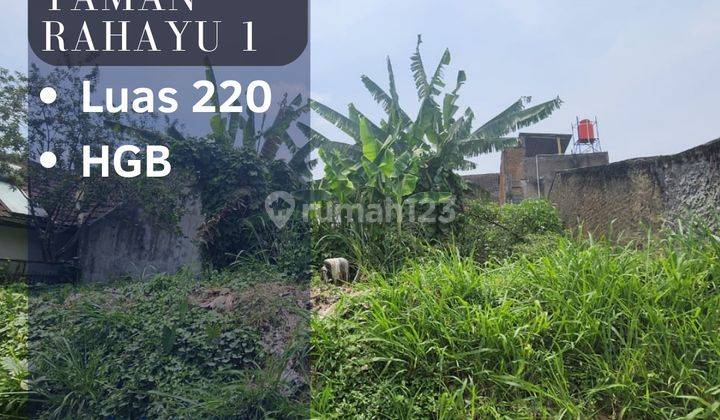 Dijual kavling lebar muka 14m luas 220 Taman Rahayu  1