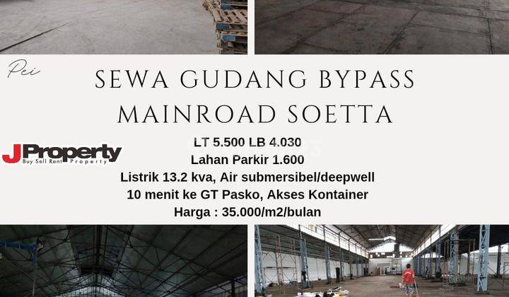 Disewakan Gudang 5500m  mainroad Soetta akses kontainer  1